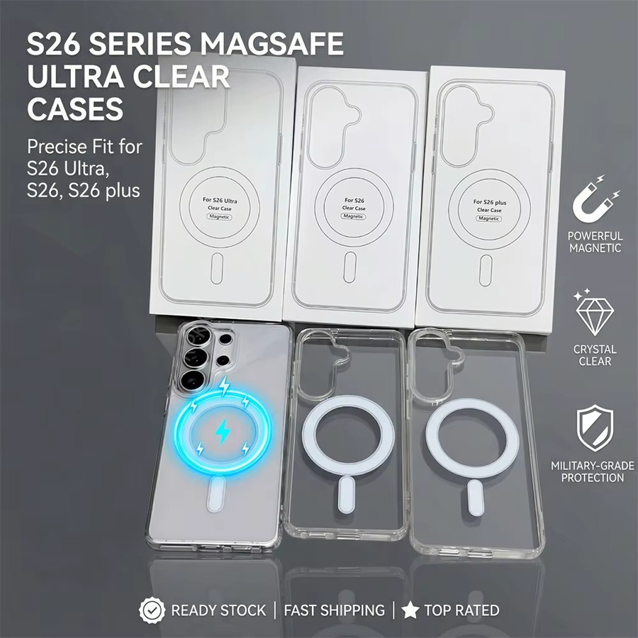 RPKKS MagSafe Magnetische Transparente Hülle für Samsung Galaxy S26 S25 S24 S23 S22 S21 FE Plus Ultra A57 A37 A17 Stoßfeste Hartschale - Bild 6