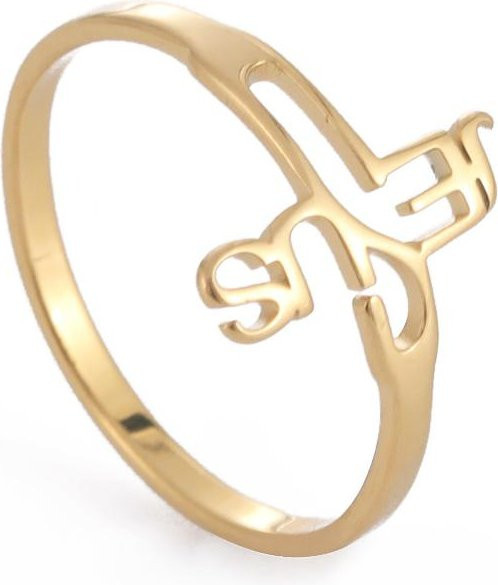 Kreuzringe Edelstahl, Gold, Unisex - Bild 1