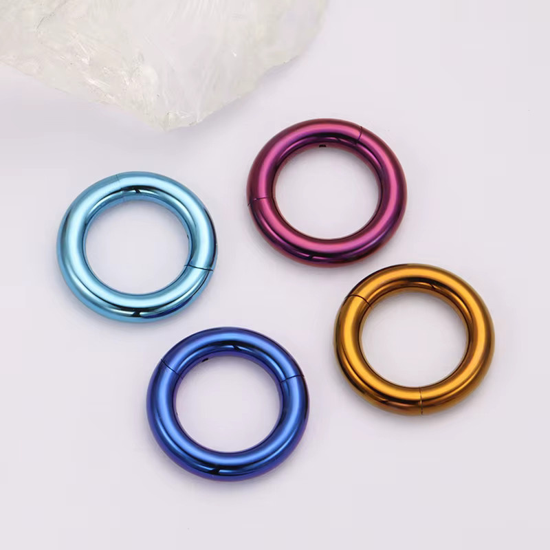 ZOORBODY JEWELRY Nasenpiercing Hoop-Ring, Titan, Silber - Bild 2