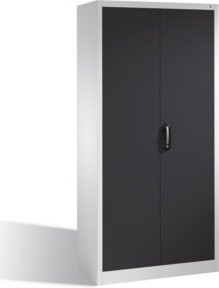 C+P Aktenschrank Acurado mit Drehtüren, 5 Ordnerhöhen, Stahl, lackiert, Farbe: Front Schwarzgrau, Korpus Lichtgrau, H x B x T: 195 x 93 x 40 cm - Bild 1