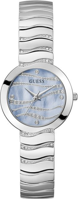 Guess Damenuhr Laguna, Analoguhr, Quarz, Edelstahl, Blau, 30 mm, 3 ATM - Bild 1