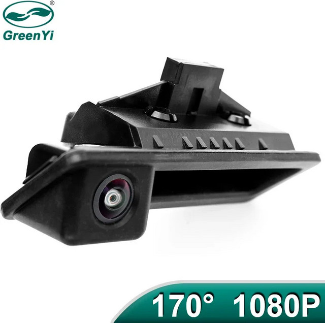 GreenYi Auto-Rückfahrkamera Full HD 1080P mit 170 Grad Sichtwinkel und Nachtsicht für BMW E60 E39 E90 E82 E61 X1 E84 X5 E70 E92 E91 3/5 Serie E88 E93 X6 in Grün und Schwarz - Bild 1