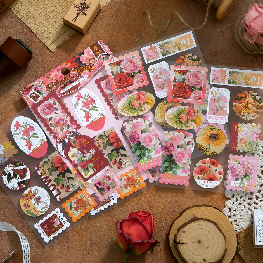4 Blatt Botanikgarten Aufkleber in Multicolour als dekoratives Bastelzubehör für Journaling, Kartenherstellung und Planerdekoration aus Papier - Bild 3