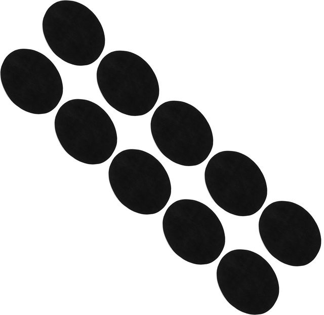 5 Paare Igeteck Eisen-Patches in Schwarz zur Reparatur und Dekoration von Stoff als Klebe-Aufnäher in Ovaler Form - Bild 1
