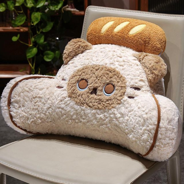 Binchi Fitness Dreieckskissen Siamkatze aus Plüsch, Beige, B/H: 60 x 40 cm - Bild 1