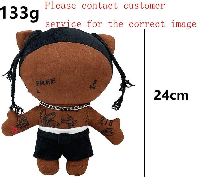 Tupac Plüschpuppe, Rapper Figur, 25 cm, ab 1 Jahr - Bild 1