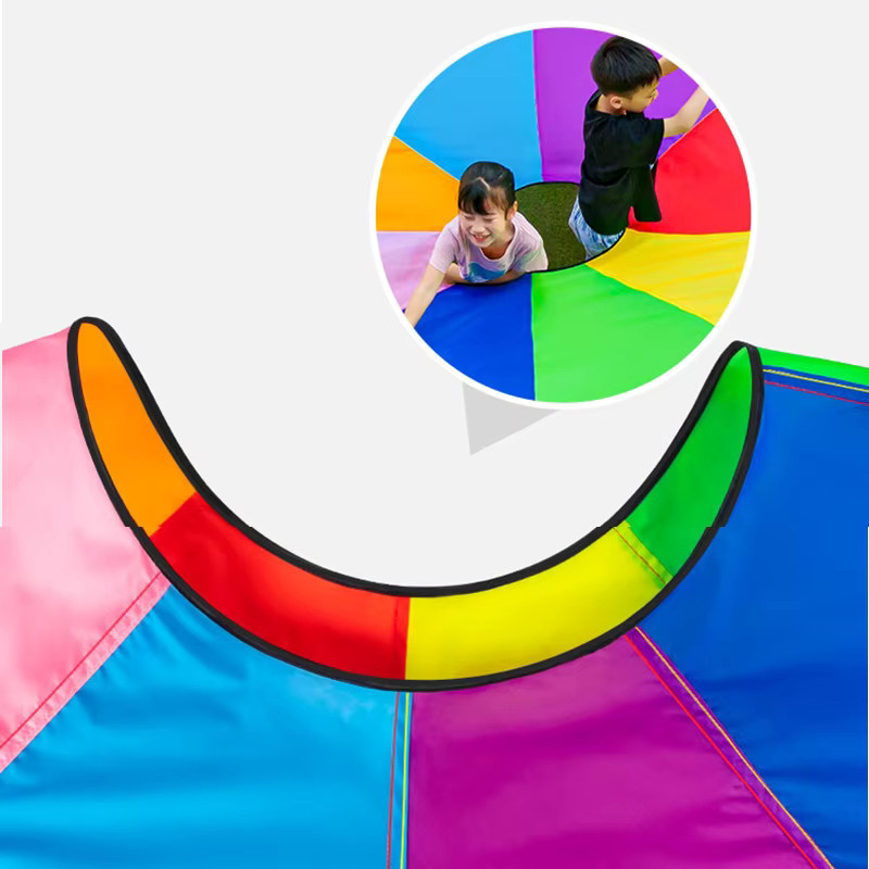 soulbao Buntes Regenbogen-Maulwurf-Schlagspiel mit Fallschirm, Outdoor-Sportaktivitäts-Set - Bild 2