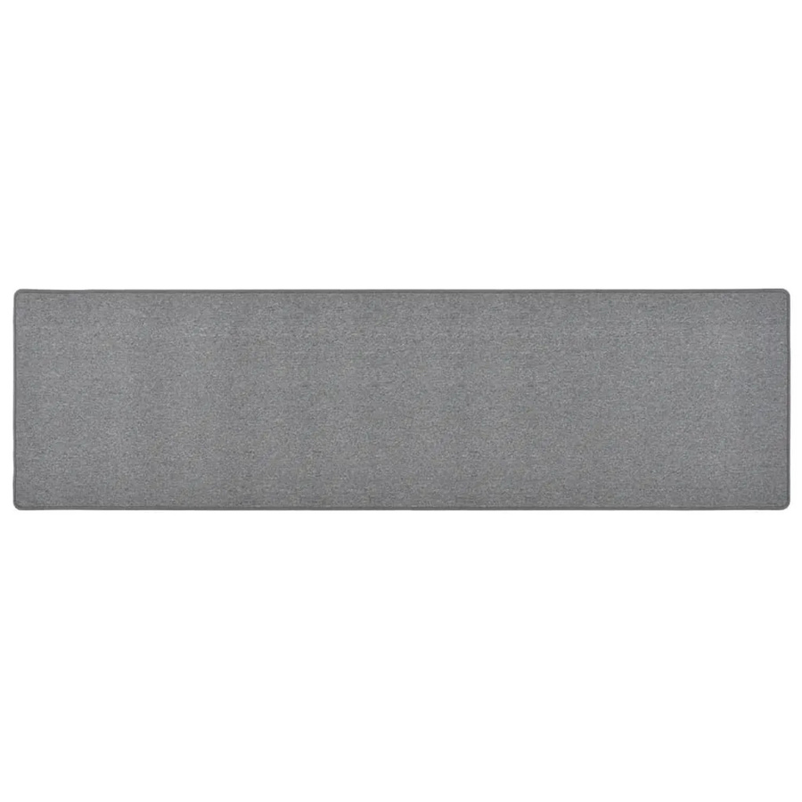 vidaXL Teppichläufer Grau, B/T: 50 x 200 cm, rutschfest und waschbar - Bild 2