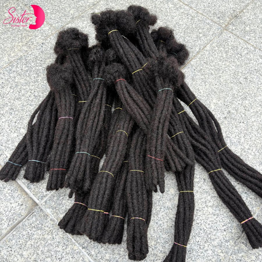 SISTER HAIR Loc-Dreadlock-Verlängerung, 100 % Echthaar, 8–14 Zoll, 50 Stränge, Unisex - Bild 5