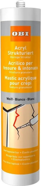 OBI Acrylfarbe Weiß strukturiert aus Synthetikharz 310 ml - Bild 1