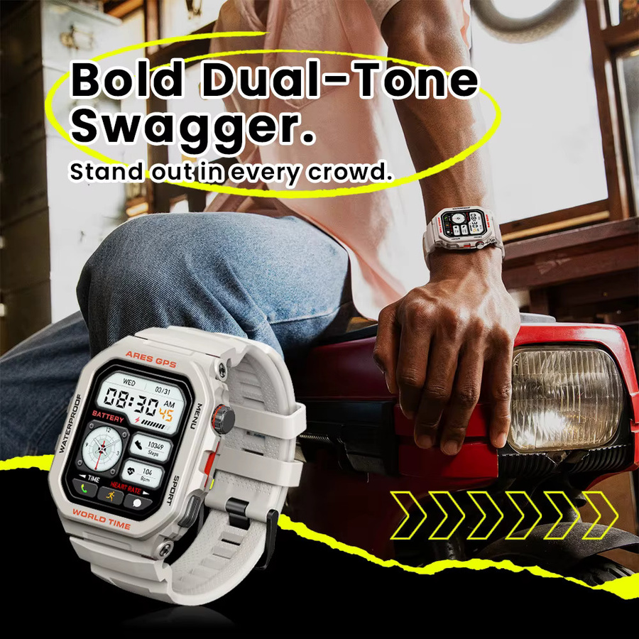 Zeblaze Smartwatch, GPS, Weiß, Silikon, 44 mm - Bild 3