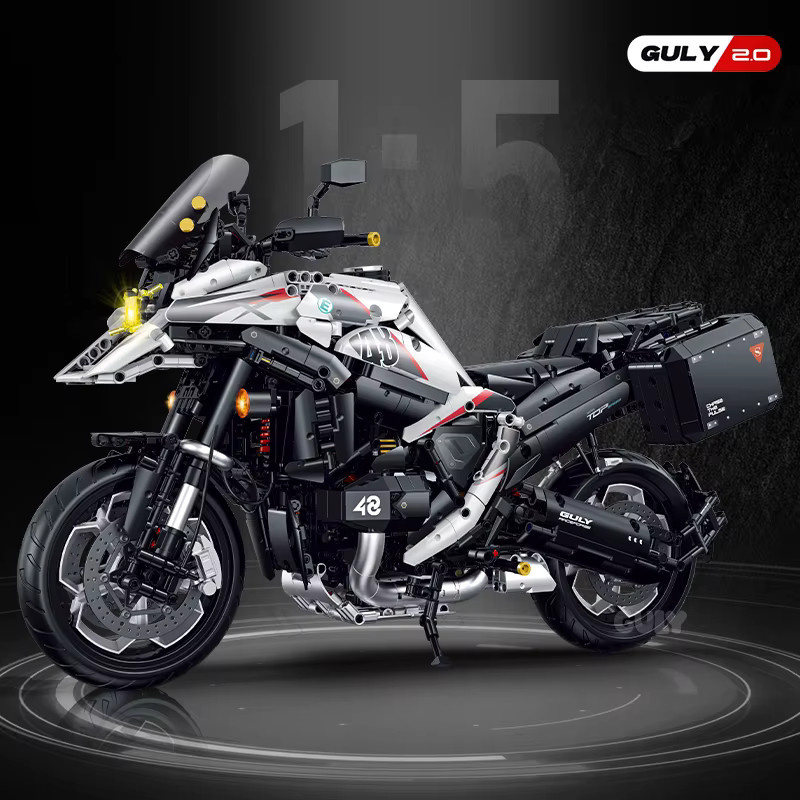 GULY Technischer 1:5 Motorrad R1300GS, Baustein-Modell Bausatz, ab 8 Jahren - Bild 2