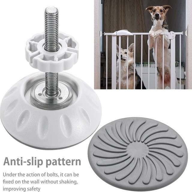 Baby-Tor Wandschutz Set in Weiß für Türen und Treppen ohne Bohren - Bild 1