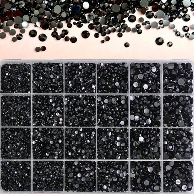 Oleeya Kristall-Strass-Steine Glas, Glänzend, 24 Grids - Bild 1