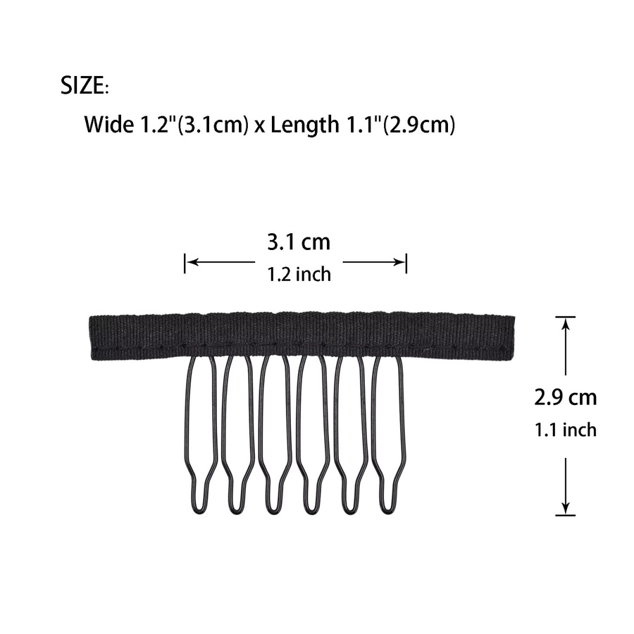 Perückenkämme, 100 Stück, Metall-Perückenklammern, Unisex - Bild 1