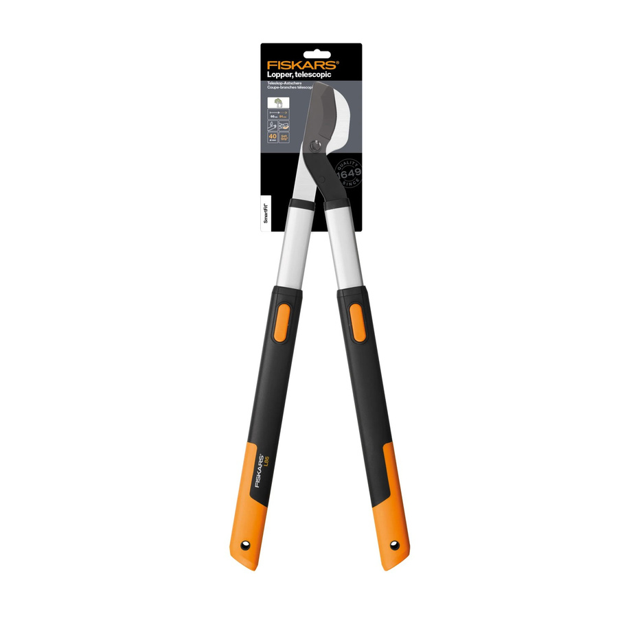 Fiskars SmartFit Teleskop-Astschere Bypass aus Stahl und Aluminium in Schwarz-Orange - Bild 2