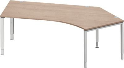 Schäfer Shop Genius Winkelschreibtisch MODENA FLEX 135 Grad mit Ansatz rechts in Eiche-Dekor, Breite: 216,5 cm - Bild 1