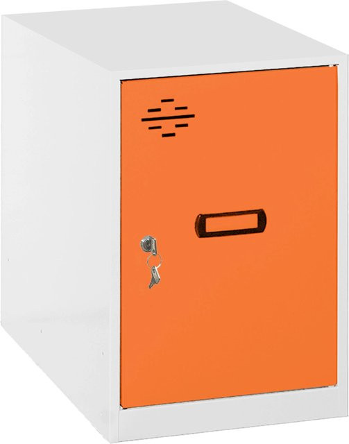 PROREGAL Schließfachwürfel AMEGO Spind Schließfach Garderobe in Orange-Weiß, H: 57,5 cm, B: 40 cm, T: 50 cm - Bild 1