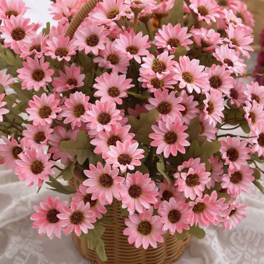 Künstliche Chrysanthemen und Gänseblümchen von smr in Orange und Pink für deine Tischdekoration bei Hochzeiten, Weihnachten oder im Herbst - Bild 2