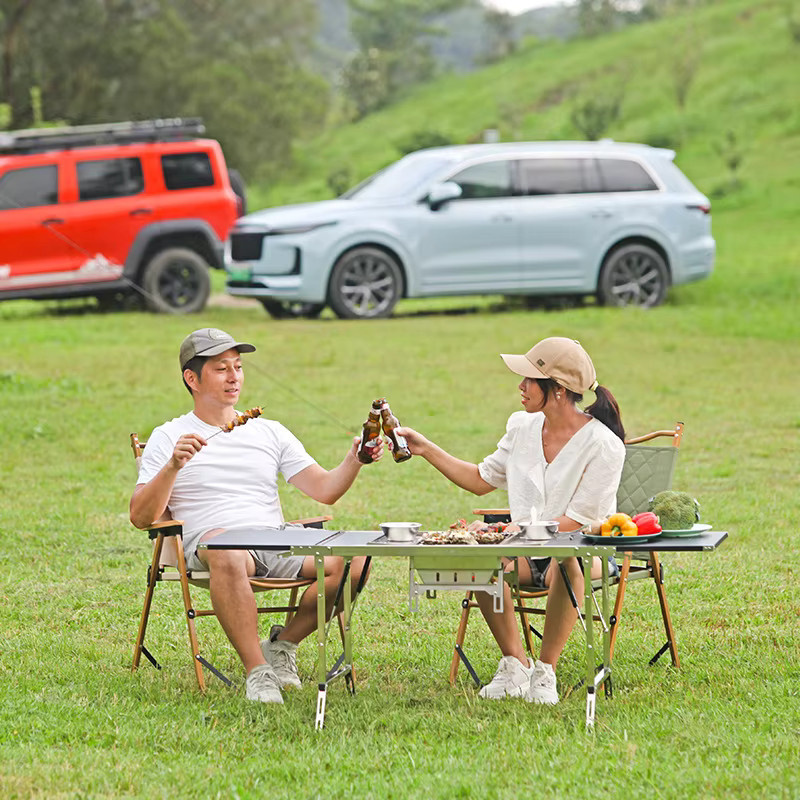 SmiloDon IGT BBQ-Herd aus Edelstahl in Silber für Holzkohle zum Camping und Outdoor-Grillen - Bild 3