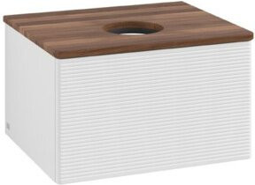 V&B Waschtischunterschrank Antao mit Frontstruktur in Weiß, B/T/H: 60 x 36 x 50 cm - Bild 1
