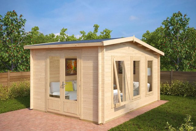 Gartenhaus Eva X aus Holz mit Satteldach B/T: 400 x 300 cm - Bild 1