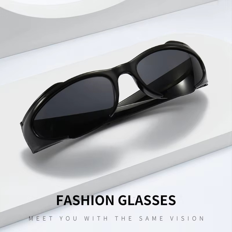 XJiea Sonnenbrille, oval, Unisex, Vollrand, Kunststoff, schwarz - Bild 3