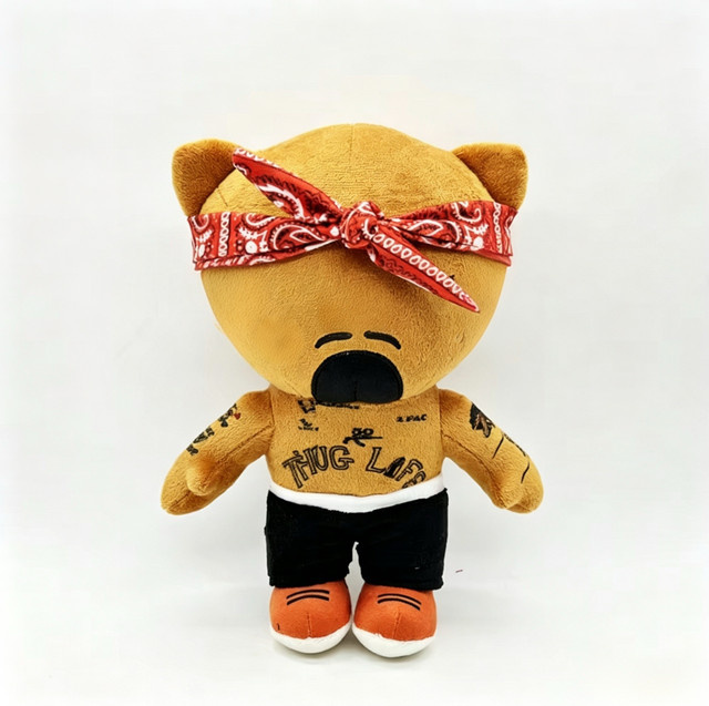 Tupac Wear Schwarze Shorts Plüschpuppe Figur, Stofftiere - Bild 1