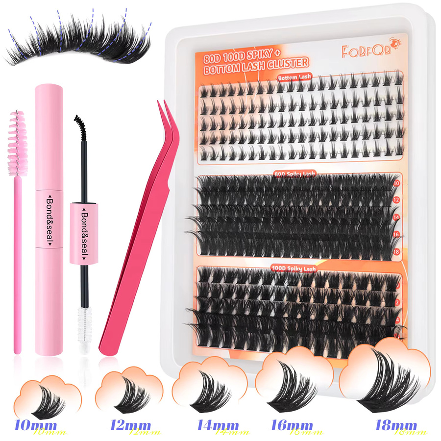 FQBFQB Falsche Wimpern, D-Kurve, 9-16mm, Unisex - Bild 2
