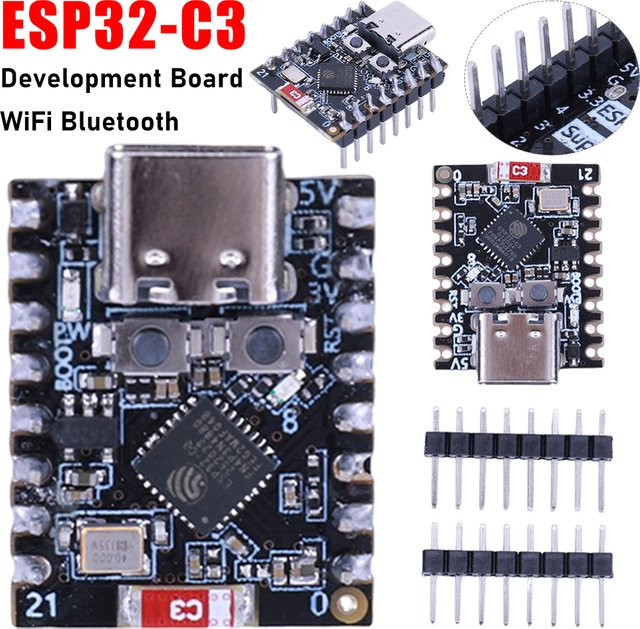 APWIKOGER ESP32-C3 SuperMini Entwicklungsboard mit WiFi und Bluetooth in Schwarz - Bild 1