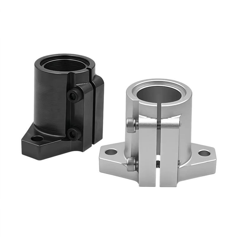 WHOOPEE Offener Flansch SHFL-Typ aus Aluminium zur Führungswellenunterstützung der SHFTL-Serie für optische Achsen mit festem Sitz - Bild 1