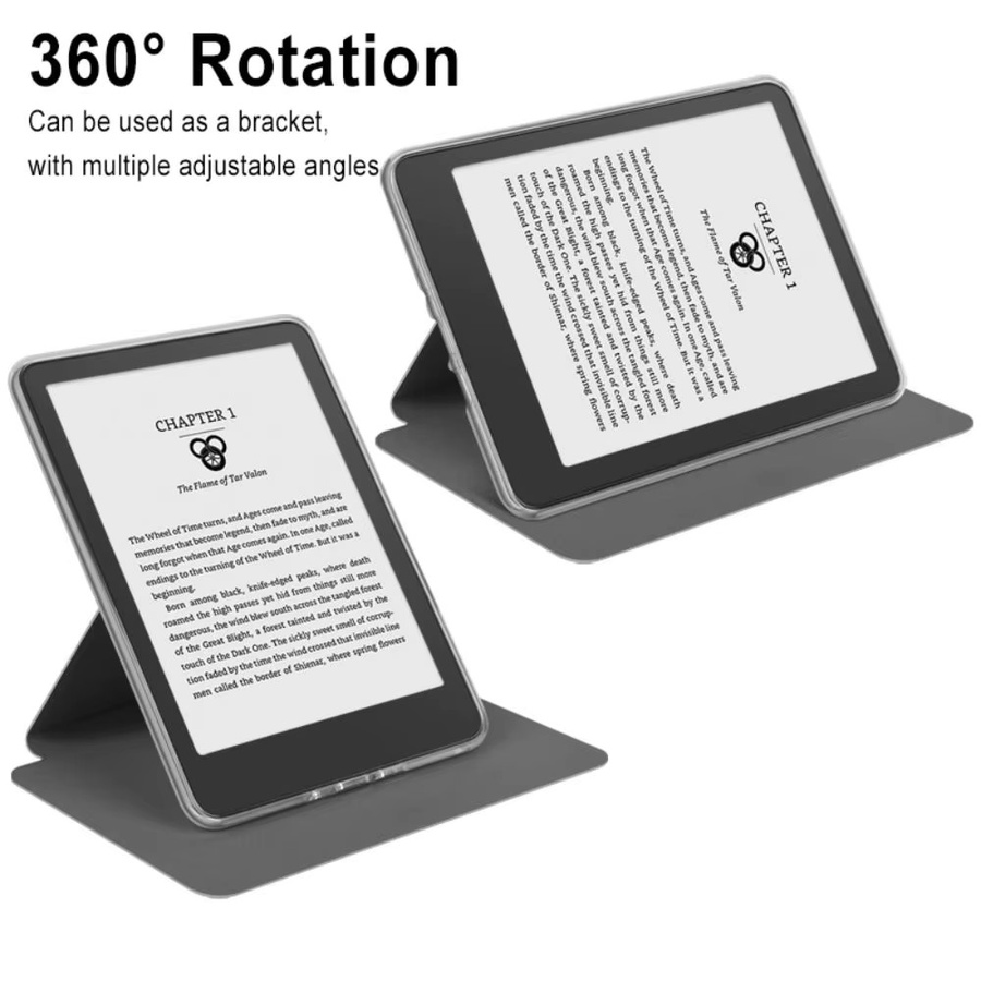 Auto Wake/Sleep E-Reader-Hülle für Kindle Paperwhite 12. Generation 2024, 7 Zoll, Colorsoft, magnetisch, abnehmbar und verstellbar, Schwarz - Bild 3