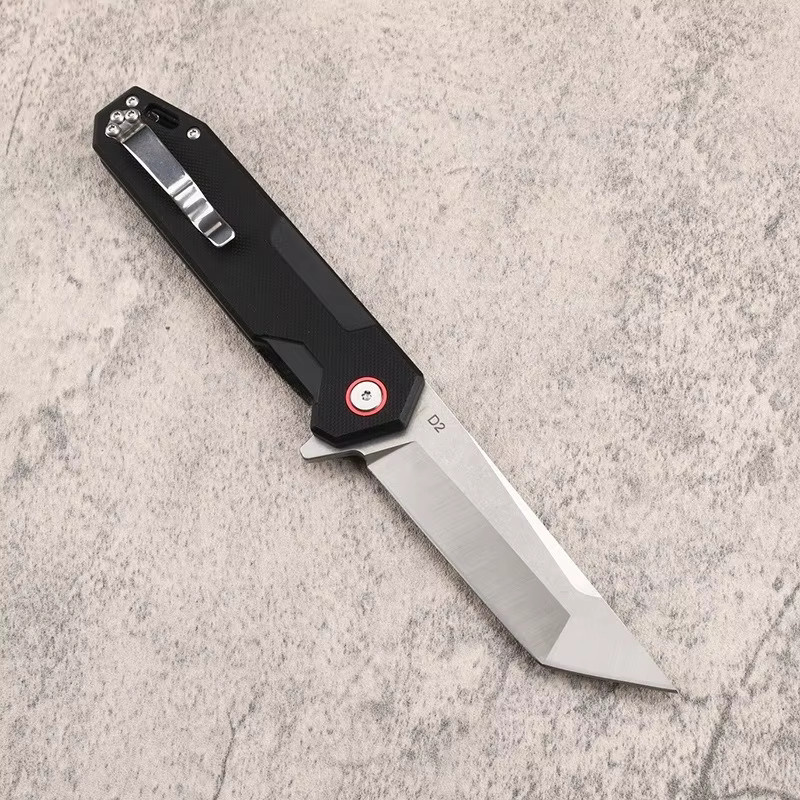 Klappbares Taschenmesser mit D2-Klinge für Outdoor, Camping und EDC in Grün oder Schwarz - Bild 1