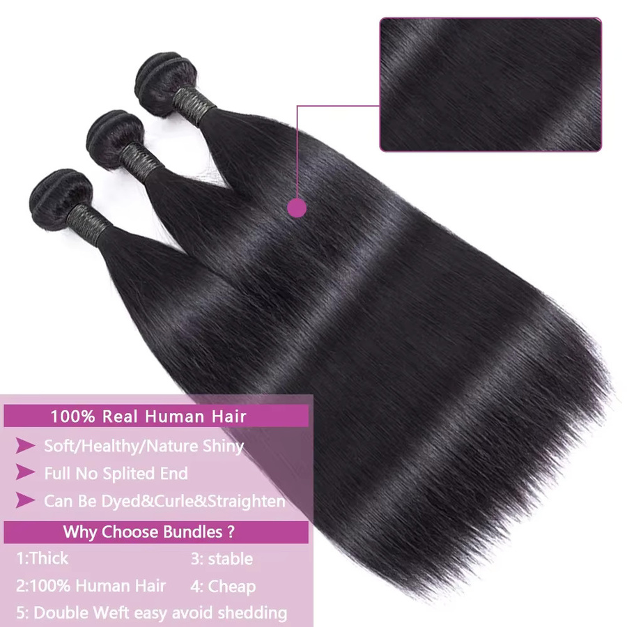 Queenlike Haar Extensions Brasilianisches Rohes Haar, Damen - Bild 2