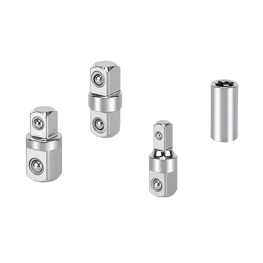 DUTRIEUX 4-teiliges Steckschlüssel-Adapterset mit 1/4", 3/8" und 1/2" Antriebsgrößen für SAE- und metrische Sechskantbits - Bild 2