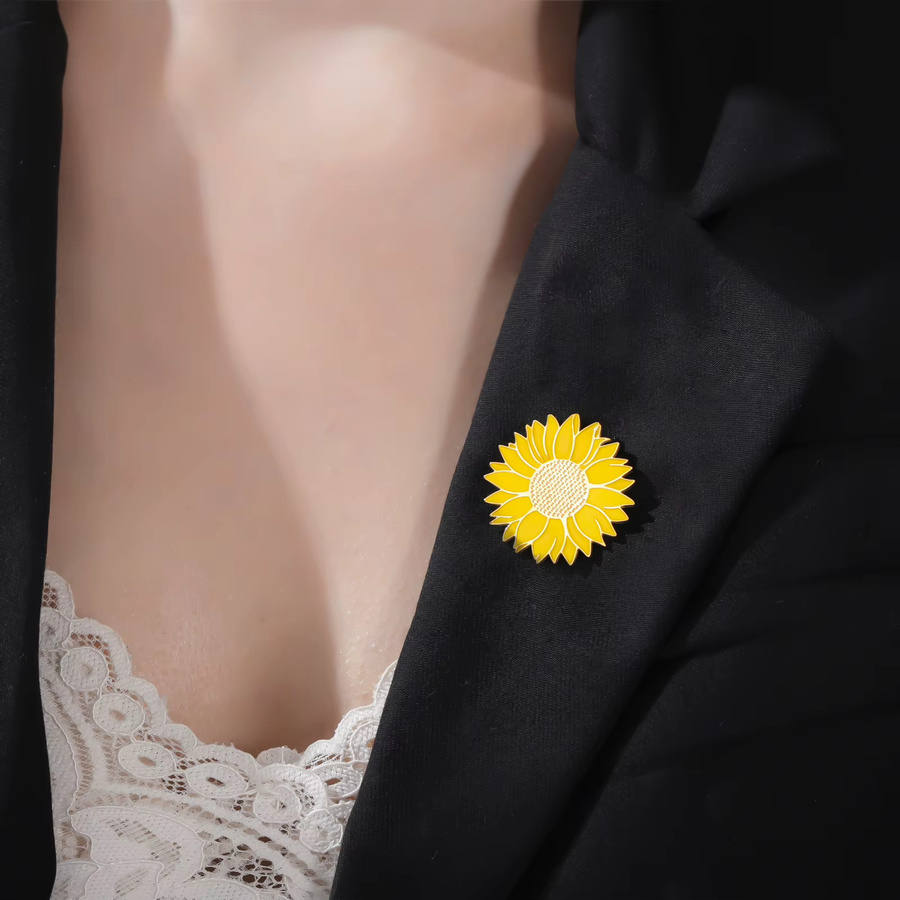 Cazador Anstecknadeln Sonnenblume, Edelstahl, Damen - Bild 2