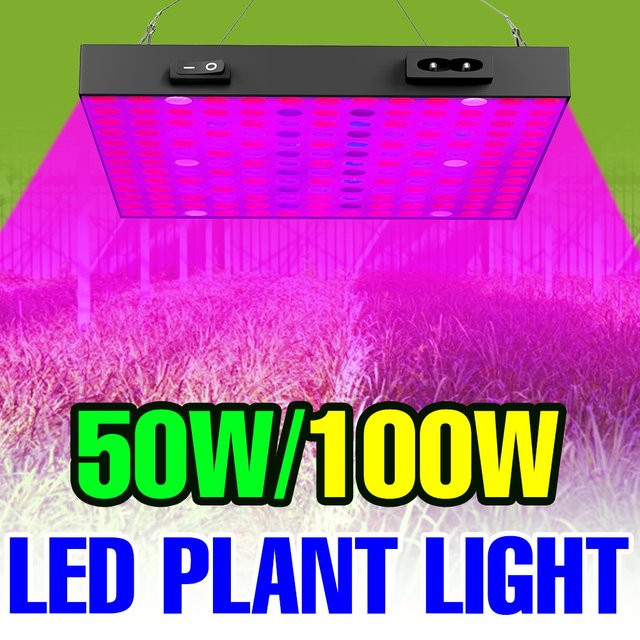 CanLing LED Pflanzenlampe Vollspektrum mit IR und UR für Indoor Hydrokultur und Anbau von Gemüse und Tomaten, Schwarz - Bild 1