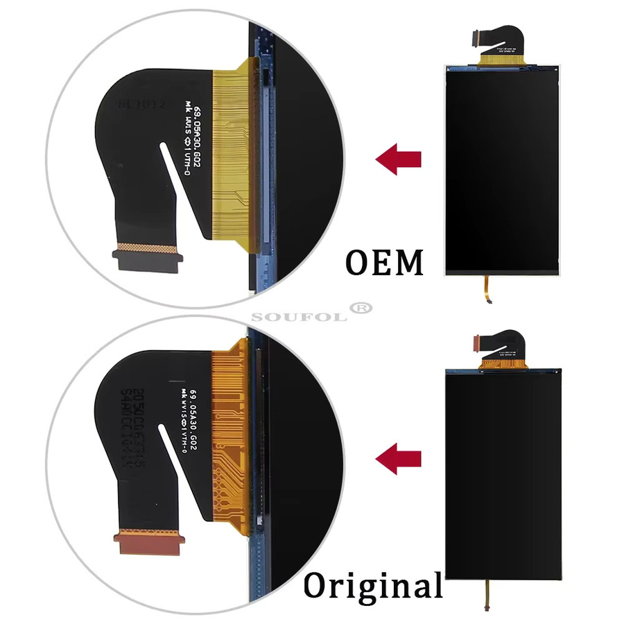 Ersatz LCD Display für Nintendo Switch Lite in Schwarz als Reparatur-Kit - Bild 4