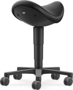 Bimos Allround Sattelhocker mit Rollen aus Kunstleder in Schwarz, Sitzhöhe: 54,0 - 80,0 cm - Bild 1