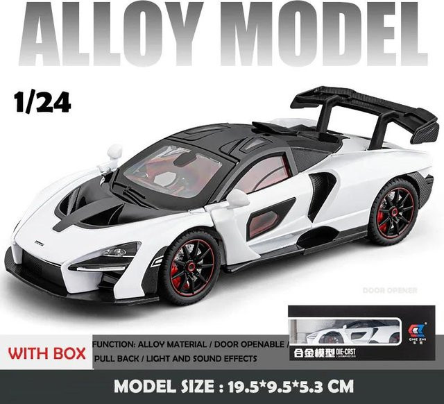 Linyi toy car Senna Supercar Modell, 1:24 Maßstab, mit Ton und Licht, ab 4 Jahren - Bild 1