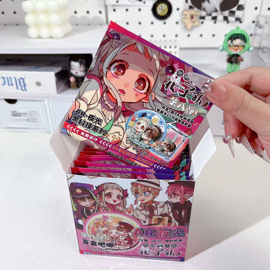 Bandai Jibaku Shounen Hanako-kun Leuchtende Laser-Anstecknadel, Blind Box, Doppel-Flash-Pin, Brosche, Unisex - Bild 5