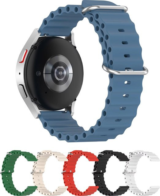 Uhrenarmband Silikon Ocean, 22mm 20mm, für Samsung Galaxy Watch, Huawei GT - Bild 1
