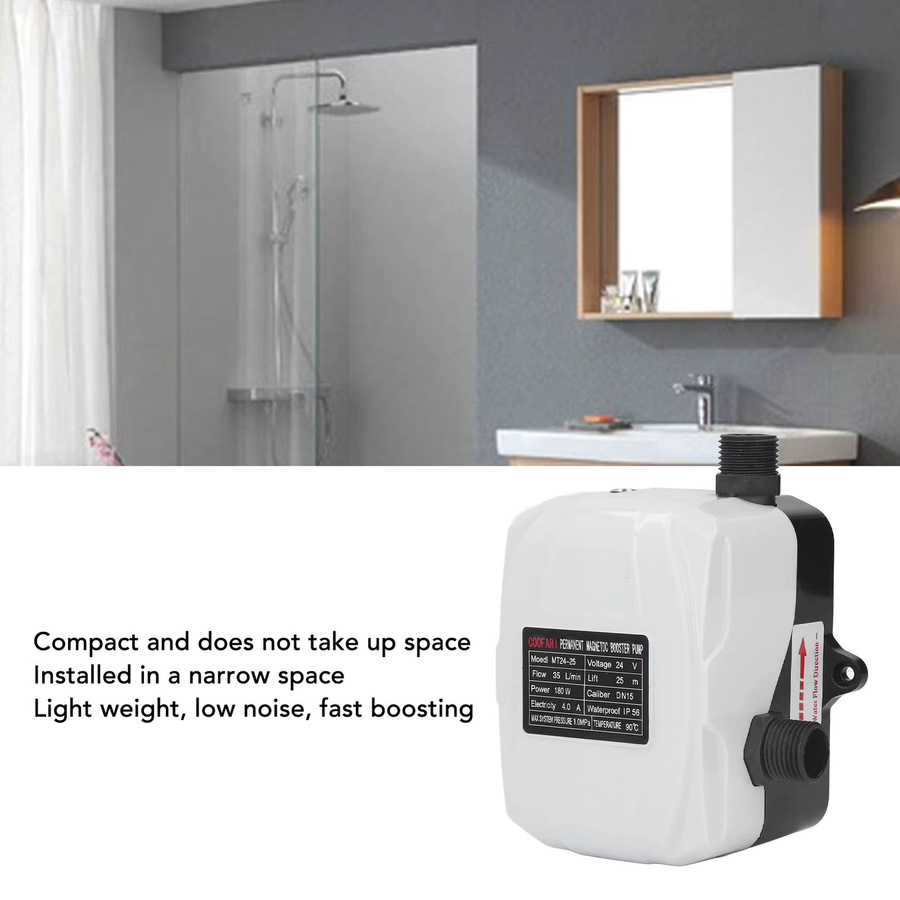 Automatische Druckerhöhungspumpe für Küchenspüle und Dusche, 180 W, Farbe: Weiß - Bild 4