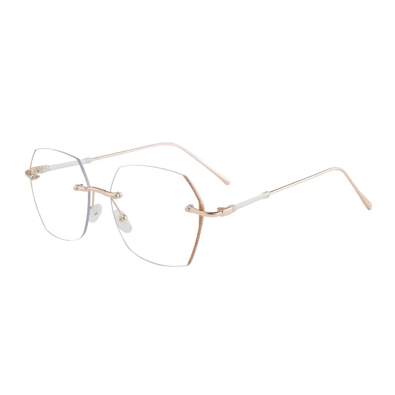 RELEN Korrektionsbrille Damen, rahmenlos, Metall - Bild 2