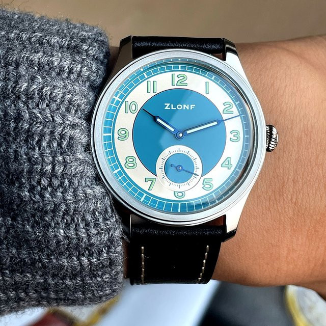 Guilberlin Armbanduhr, Blaues Zifferblatt, Edelstahl, Handaufzug, Herren - Bild 1