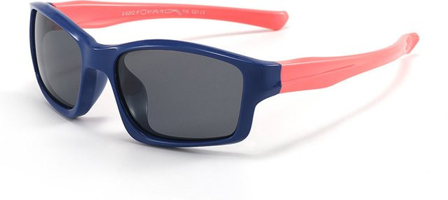 Techsuit 8202-C21 Sport-Sonnenbrille für Kinder, Vollrand, Marineblau Rosa - Bild 1