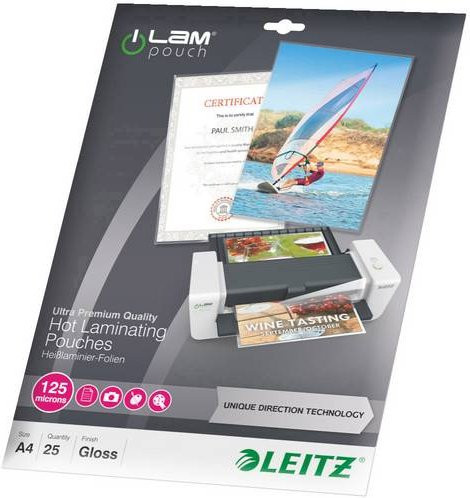 Leitz iLAM Laminierfolie DIN A4 glänzend transparent 25 Stück 125 Micron - Bild 1