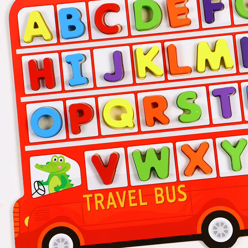 Englische Alphabet-Lernmaterialien aus Holz, multicolour - Bild 2
