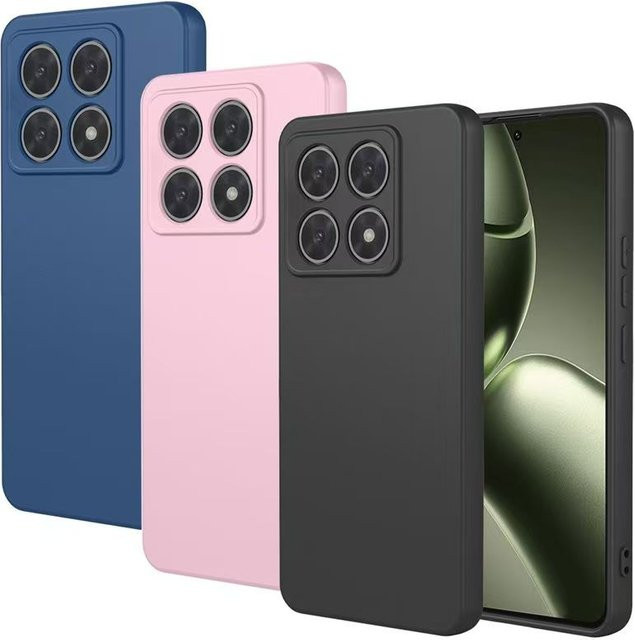 Xiaomi Schutzhülle für Mi 14T und 15T Pro aus weichem Flüssigsilikon in Cyan - Bild 1