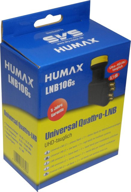 Humax LNB 106s Gold Quattro Universal LNB in Gold und Blau - Bild 1
